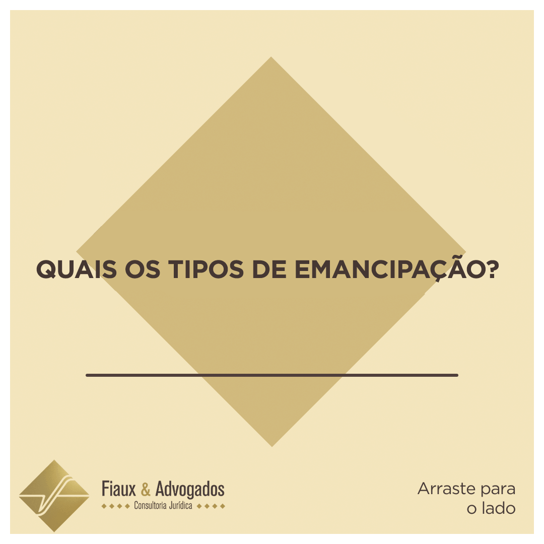 Quais os tipos de emancipação?