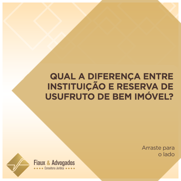 Qual é a diferença entre Instituição e Reserva de Usufruto de Bem Imóvel?