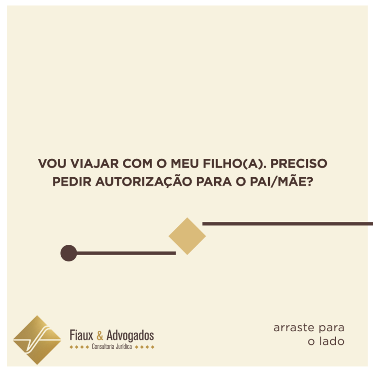 Vou viajar com o meu filho(a). Preciso pedir autorização para o pai/mãe?