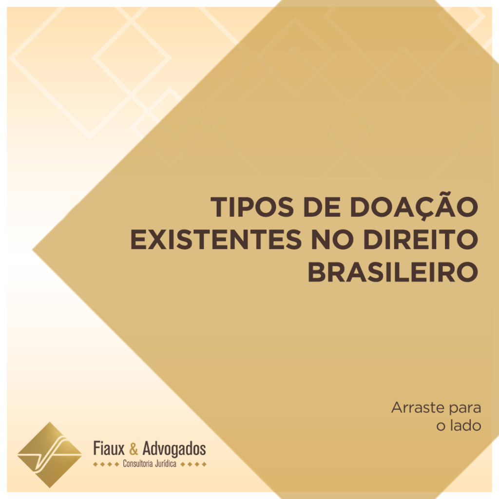 Tipos de doação existentes no Direito brasileiro