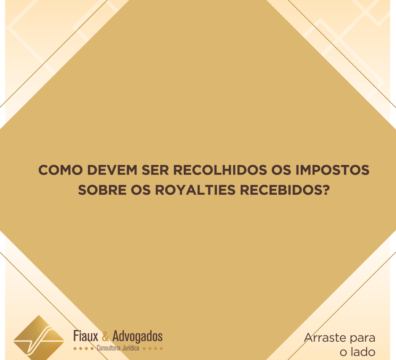 Como devem ser recolhidos os impostos sobre os royalties recebidos?